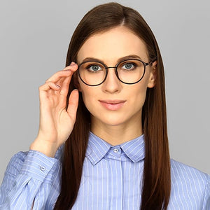 Brown Round Full Rim Unisex Eyeglasses by Lenskart Air Online-118423