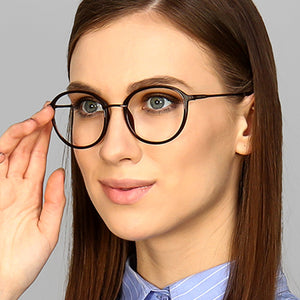 Brown Round Full Rim Unisex Eyeglasses by Lenskart Air Online-118423