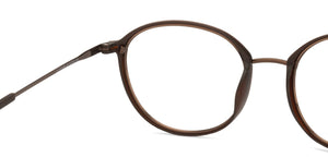 Brown Round Full Rim Unisex Eyeglasses by Lenskart Air Online-118423