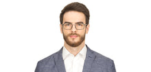 Load image into Gallery viewer, Silver Rectangle Full Rim Unisex Eyeglasses by Lenskart Air Online-118430