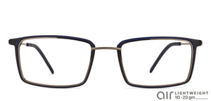 Silver Rectangle Full Rim Unisex Eyeglasses by Lenskart Air Online-118430