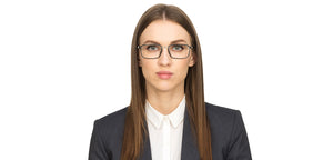 Silver Rectangle Full Rim Unisex Eyeglasses by Lenskart Air Online-118430