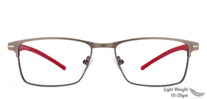 Gunmetal Rectangle Full Rim Unisex Eyeglasses by Vincent Chase Online-118445