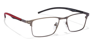 Gunmetal Rectangle Full Rim Unisex Eyeglasses by Vincent Chase VC-127141