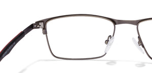 Gunmetal Rectangle Full Rim Unisex Eyeglasses by Vincent Chase VC-127141