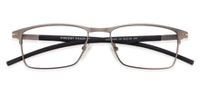Load image into Gallery viewer, Gunmetal Rectangle Full Rim Unisex Eyeglasses by Vincent Chase VC-127141