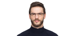 Gunmetal Rectangle Full Rim Unisex Eyeglasses by Vincent Chase VC-127141