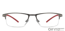 Load image into Gallery viewer, Black Rectangle Half Rim Unisex Eyeglasses by Lenskart Air Online-118450