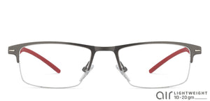 Black Rectangle Half Rim Unisex Eyeglasses by Lenskart Air Online-118450
