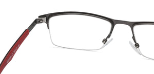 Black Rectangle Half Rim Unisex Eyeglasses by Lenskart Air Online-118450