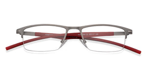 Black Rectangle Half Rim Unisex Eyeglasses by Lenskart Air Online-118450