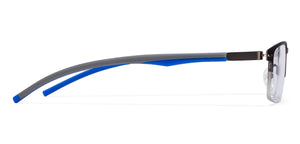 Grey Rectangle Half Rim Unisex Eyeglasses by Lenskart Air Online-118451