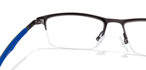 Grey Rectangle Half Rim Unisex Eyeglasses by Lenskart Air Online-118451