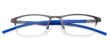 Load image into Gallery viewer, Grey Rectangle Half Rim Unisex Eyeglasses by Lenskart Air Online-118451