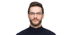 Grey Rectangle Half Rim Unisex Eyeglasses by Lenskart Air Online-118451
