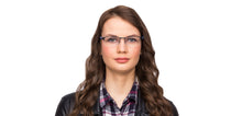 Load image into Gallery viewer, Grey Rectangle Half Rim Unisex Eyeglasses by Lenskart Air Online-118451