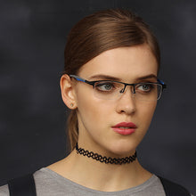 Load image into Gallery viewer, Grey Rectangle Half Rim Unisex Eyeglasses by Lenskart Air Online-118451