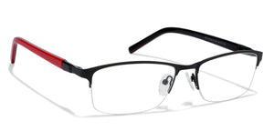 Red Rectangle Half Rim Unisex Eyeglasses by Vincent Chase VC-119598