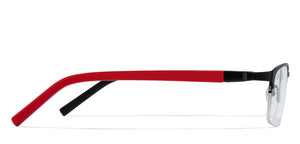 Red Rectangle Half Rim Unisex Eyeglasses by Vincent Chase VC-119598