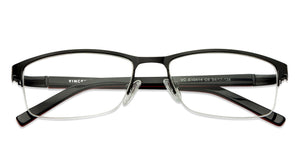 Red Rectangle Half Rim Unisex Eyeglasses by Vincent Chase VC-119598