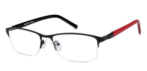 Red Rectangle Half Rim Unisex Eyeglasses by Vincent Chase VC-119598