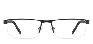 Black Rectangle Half Rim Unisex Eyeglasses by Vincent Chase VC-119613