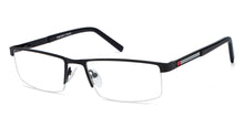 Load image into Gallery viewer, Black Rectangle Half Rim Unisex Eyeglasses by Vincent Chase VC-119613