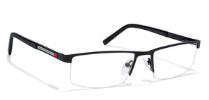 Black Rectangle Half Rim Unisex Eyeglasses by Vincent Chase VC-119613