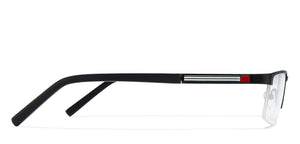 Black Rectangle Half Rim Unisex Eyeglasses by Vincent Chase VC-119613