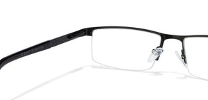 Black Rectangle Half Rim Unisex Eyeglasses by Vincent Chase VC-119613