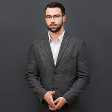 Load image into Gallery viewer, Black Rectangle Half Rim Unisex Eyeglasses by Vincent Chase VC-119613