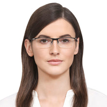 Load image into Gallery viewer, Black Rectangle Half Rim Unisex Eyeglasses by Vincent Chase VC-119622
