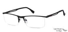 Load image into Gallery viewer, Black Rectangle Half Rim Unisex Eyeglasses by Vincent Chase VC-119622