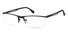 Load image into Gallery viewer, Black Rectangle Half Rim Unisex Eyeglasses by Vincent Chase VC-119622