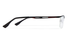 Load image into Gallery viewer, Black Rectangle Half Rim Unisex Eyeglasses by Vincent Chase VC-119622
