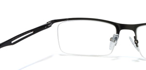 Black Rectangle Half Rim Unisex Eyeglasses by Vincent Chase VC-119622