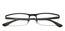 Load image into Gallery viewer, Black Rectangle Half Rim Unisex Eyeglasses by Vincent Chase VC-119622