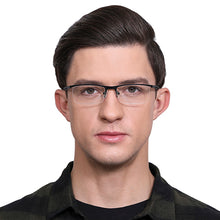 Load image into Gallery viewer, Black Rectangle Half Rim Unisex Eyeglasses by Vincent Chase VC-119622