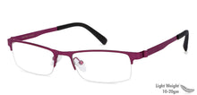 Load image into Gallery viewer, Purple Rectangle Half Rim Unisex Eyeglasses by Vincent Chase VC-119629