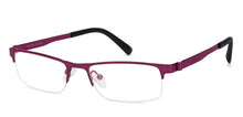 Load image into Gallery viewer, Purple Rectangle Half Rim Unisex Eyeglasses by Vincent Chase VC-119629