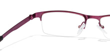 Load image into Gallery viewer, Purple Rectangle Half Rim Unisex Eyeglasses by Vincent Chase VC-119629