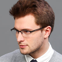 Load image into Gallery viewer, Gunmetal Rectangle Half Rim Unisex Eyeglasses by Vincent Chase Essentials-119656