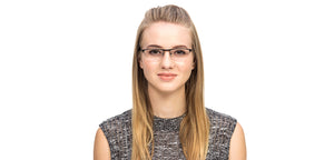 Black Rectangle Half Rim Unisex Eyeglasses by Vincent Chase Online-119661