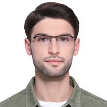 Load image into Gallery viewer, Black Rectangle Half Rim Unisex Eyeglasses by Vincent Chase Online-119661