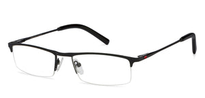 Black Rectangle Half Rim Unisex Eyeglasses by Vincent Chase Online-119661