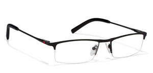 Black Rectangle Half Rim Unisex Eyeglasses by Vincent Chase Online-119661