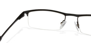Black Rectangle Half Rim Unisex Eyeglasses by Vincent Chase Online-119661