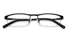 Load image into Gallery viewer, Black Rectangle Half Rim Unisex Eyeglasses by Vincent Chase Online-119661
