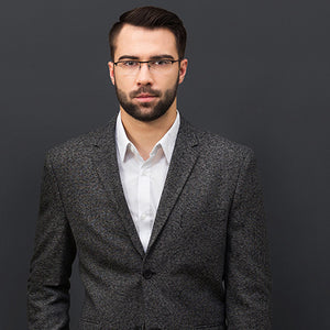 Black Rectangle Half Rim Unisex Eyeglasses by Vincent Chase Online-119661
