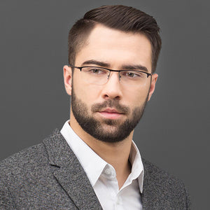 Black Rectangle Half Rim Unisex Eyeglasses by Vincent Chase Online-119661